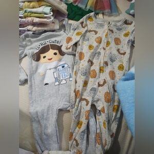 EUC Two Star Wars Pajamas